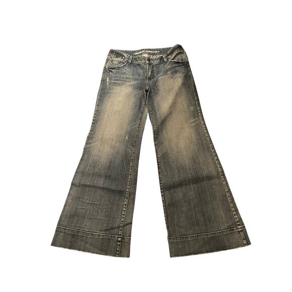 Mossimo Supply Co. Denim - Mossimo Supply Co. Wide Leg Jeans Mid Rise Denim Medium Wash Blue‎ Size 11 NWT
